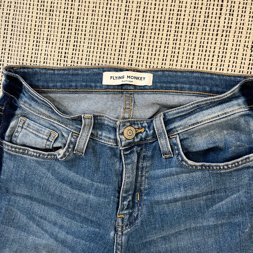 Flying Monkey Flared Side Stripe Medium Wash Flar… - image 2